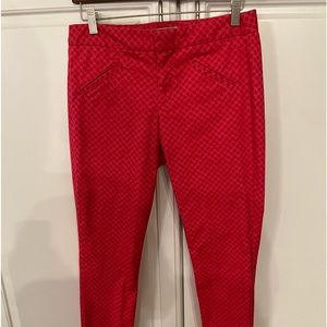 Red and pink gap skinny pants